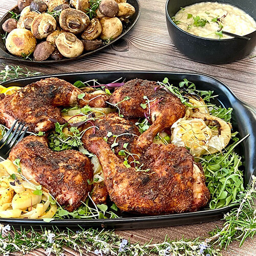 Smoked Italian Chicken Leg Quarters