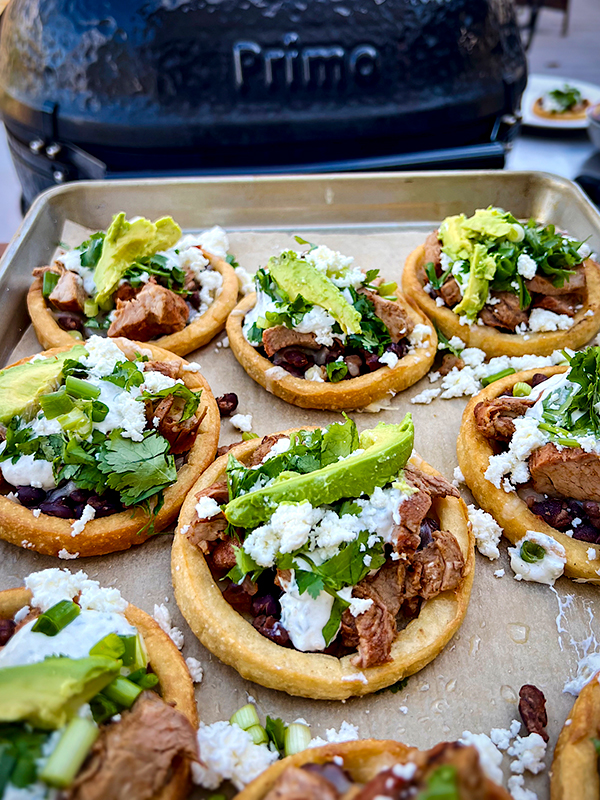 Smoked Pork Tenderloin Sopes